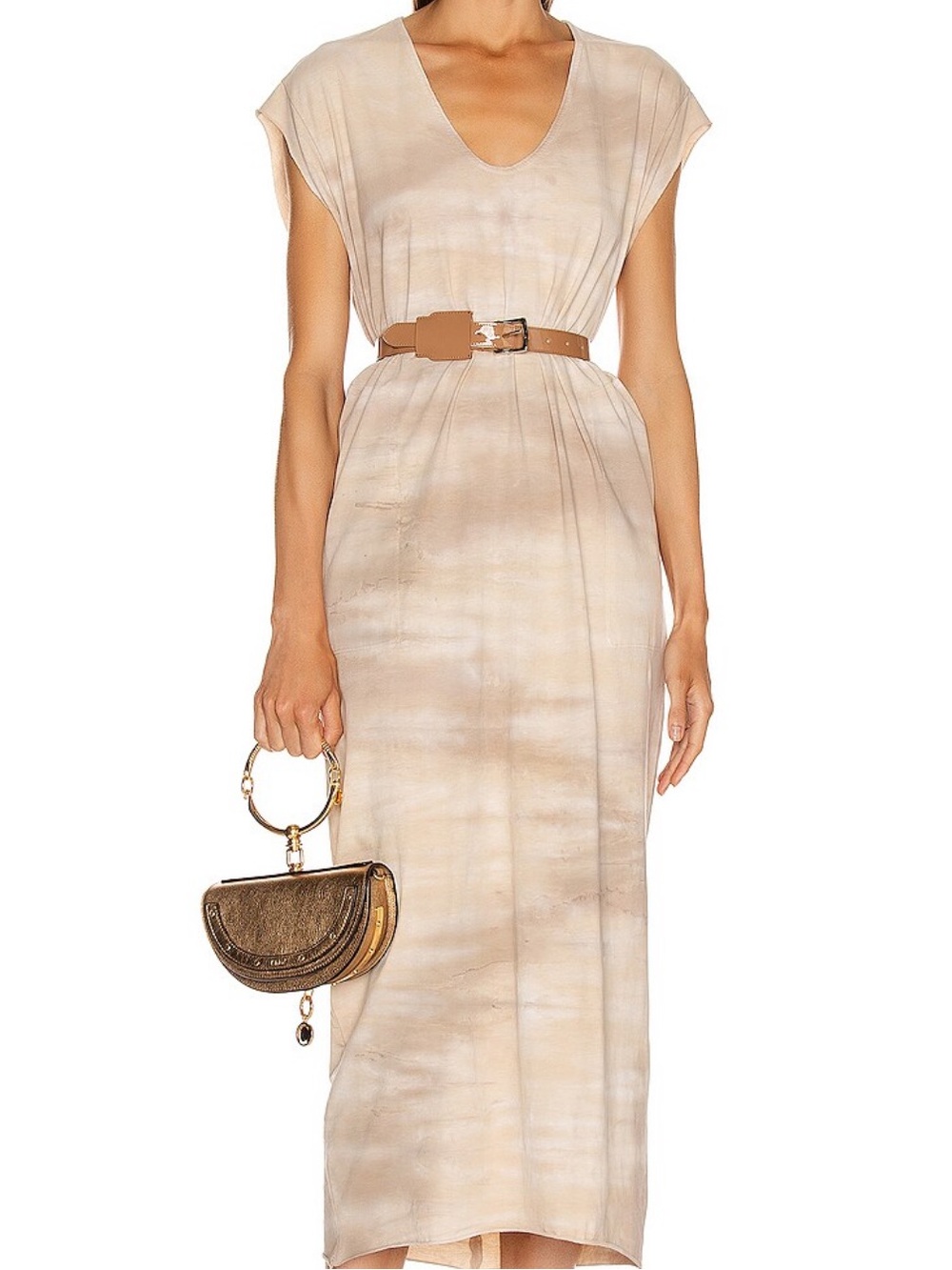 Raquel Allegra Soft Cream Tie-Dye Maxi Skirt - 80% OFF MSRP!!!